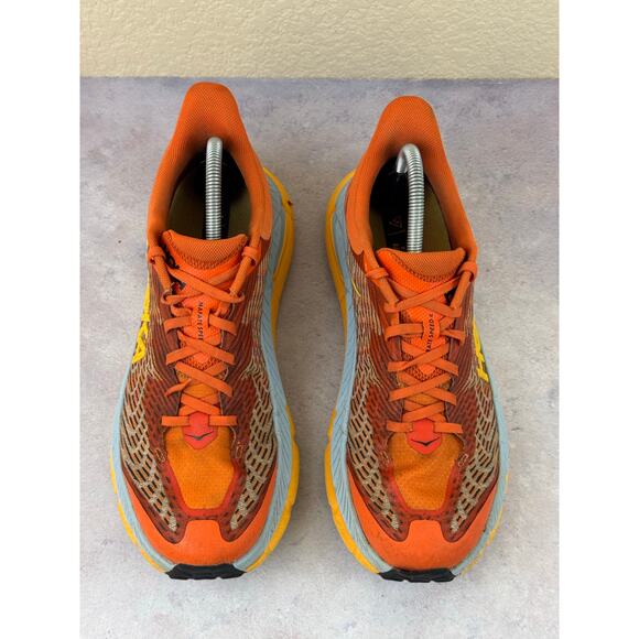Hoka One One Mens Mafate Speed 4 1129930 Orange Running Shoes Sneakers Sz 9 Read - Picture 2 of 13